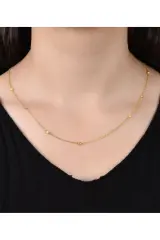 ZARİF DORİKA DETAYLI ALTIN KOLYE 22 AYAR 4.85GR 50 CM 3MM Sarı